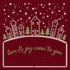 Love and Joy Come to You with Skyline Stencil by StudioR12 - Select Size - USA Made - Craft DIY Christmas Living Room Decor | Paint Winter Wood Sign