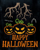 Happy Halloween w/ Scary Pumpkins & Bats Stencil by StudioR12 - Select Size - USA Made - Craft DIY Spooky Fall Home Decor | Paint Entryway Wood Sign