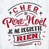 Cher Pere Noel je ne Regrette Rien Stencil by StudioR12 - Select Size - USA Made - Craft DIY Christmas Living Room Decor | Paint French Wood Sign