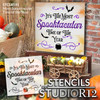 Most Spooktacular Time of The Year Stencil with Bat & Cauldron by StudioR12 - USA Made - Craft DIY Halloween Home Decor | Paint Fall Porch Wood Sign