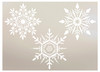 Delicate Snowflake Silhouette Trio Stencil by StudioR12 - Select Size - USA Made - Craft DIY Winter Holiday Home Decor | Paint Christmas Wood Sign