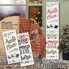 Santa Claus Stop Here Tall Porch Sign Stencil by StudioR12 - 4ft - USA Made - Craft DIY Christmas Outdoor Home Decor | Paint Reversible Wood Leaner