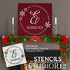 Personalized Family Christmas Stencil with Monogram by StudioR12 - Select Size - USA Made - DIY Holiday Home Decor | Craft & Paint Winter Wood Sign