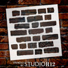 Rough Bricks - Pattern Stencil - 4" x 4"
