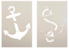 2-Part Anchor Stencil Stencil by StudioR12 - Select Size - USA Made - Craft DIY Nautical Beach Home Decor | Paint Ocean Themed Wood Sign | Reusable Mylar Template