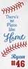 Personalized No Place Like Home Baseball Stencil by StudioR12 - Select Size - USA Made - Craft DIY Custom Sports Home Decor | Paint Wood Sign for Athletes | Reusable Mylar Template