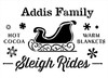 Personalized Sleigh Rides Stencil by StudioR12 - Select Size - USA Made - Craft DIY Christmas Home Decor | Paint Family Holiday Wood Sign | Reusable Mylar Template