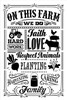 On This Farm We Do Faith Love Stencil by StudioR12 - Select Size - USA Made - Craft DIY Farmhouse Faith Home Decor | Paint Family Wood Sign | Reusable Mylar Template