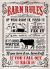 Barn Rules Stencil by StudioR12 - Select Size - USA Made - Craft DIY Farmhouse Country Home Decor | Paint Family Wood Sign | Reusable Mylar Template