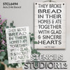 Acts 2:46 Stencil by StudioR12 - Select Size - USA Made - Craft DIY Religious Faith Home Decor | Paint Bible Verse Word Art Wood Sign | Reusable Mylar Template