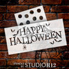 Happy Halloween Word Art with Polka Dots Stencil Set by StudioR12 - Select Size - USA Made - DIY Spooky Home Decor | Craft & Paint Fall Wood Signs