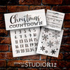 Christmas Countdown Stencil Set by StudioR12 - Select Size - USA Made - DIY Advent Calendar Wood Sign | Craft & Paint Holiday Decorations | CMBN655