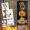 Boo Pumpkins 4-Part Stencil by StudioR12 - USA Made - DIY Spooky Jack-o-Lantern Home Decor | Halloween Sign Crafts | STCL6956