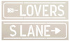 Lovers Lane Street Sign Stencil by StudioR12 - Select Size - USA Made - DIY Valentine's Home Decor | Craft & Paint Road Signs for Wall Art | STCL6958