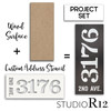 Vertical Farmhouse Address Sign Project Set | Select Size | CMBN543