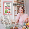 When Life Gives You Limes Stencil by StudioR12 - Select Size - USA Made - DIY Citrus Kitchen Decor for Spring & Summer - Make Cherry Limeade - STCL7110