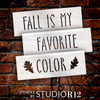 Fall is My Favorite Color Skinny Stack Stencils with Leaves by StudioR12 - Select Size - USA Made - DIY Stacked Books - Paint Set of Three Wooden Blocks - STCL7094