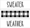Sweater Weather Stencils with Buffalo Plaid by StudioR12 - Select Size - USA Made - DIY Fall Mini Book Stack for Tiered Tray - Paint Stacked Wood Blocks - STCL7100