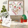 Christmas Cookie Baking Words Stencil by StudioR12 - Select Size - USA Made - DIY Holiday Kitchen Decor - Heart Word Art Template with Icons - STCL7118