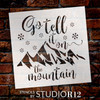 Go Tell It on The Mountain Stencil with Snow by StudioR12 - Select Size - USA Made - DIY Christmas Carol Home Decor - Craft & Paint Faith Holiday Wood Signs - STCL7121