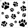 Paw Print Stencil by StudioR12 - Select Size - USA Made - Cat & Dog Paw Print Reusable Stencils for Crafts & Painting | DIY Pet Wall Decor | STCL6976