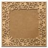 Snowflake Flurry Frame - Square MDF Surface & Embellished Overlay - Ready to Paint Unfinished Wood for DIY Projects - Select Size - WDSF417