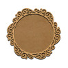 Enchanting Scrolls Frame - Round MDF Surface & Embellished Overlay - Ready to Paint Unfinished Wood for DIY Projects - Select Size - WDSF420