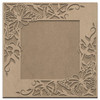 Corner Butterfly Garden Frame - Square MDF Surface &  Embellished Overlay - Ready to Paint Wood for DIY Projects - Select Size - WDSF1362