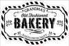 Personalized Retro Striped Bakery Stencil by StudioR12 - Select Size - USA Made - DIY Custom Name Vintage Bakery Decor - Craft & Paint Old Fashioned Wood Signs - PRST7134