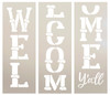 Welcome Y'all Tall Porch Sign Stencil by StudioR12 - Select Size - USA Made - Reusable Vertical Leaner Template for DIY Country Western Outdoor Front Door Decor - STCL7072