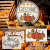 Fall Pumpkin Patch Embellishment Stencil by StudioR12 - USA Made - 2 Part Reusable Mixed Media Template for Painting & Crafting - DIY Seasonal Autumn Decor - STCL7187