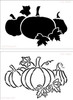 Fall Pumpkin Patch Embellishment Stencil by StudioR12 - USA Made - 2 Part Reusable Mixed Media Template for Painting & Crafting - DIY Seasonal Autumn Decor - STCL7187