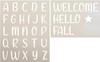 Fall Alphabet Stencil by StudioR12 - USA Made - Select Size - Reusable Uppercase Handwritten Letter Template -DIY Home Decor, Crafts, Painting - Welcome, Hello Fall - STCL7190