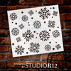 Snowflake Pattern Stencil by StudioR12 - Select Size - USA Made - DIY Seasonal Winter Home Decor - Reusable Mixed Media Template for Painting - STCL7198