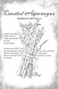 Roasted Asparagus Recipe Collage Paper - B&W - 10 1/2" x 16"