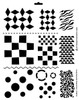 Jumbo 13-in-one Funky Diamonds-Checks-Dots Stencil - 11" x 14"