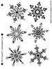 Medium Fancy Snowflakes Stencil - 8" x 10"