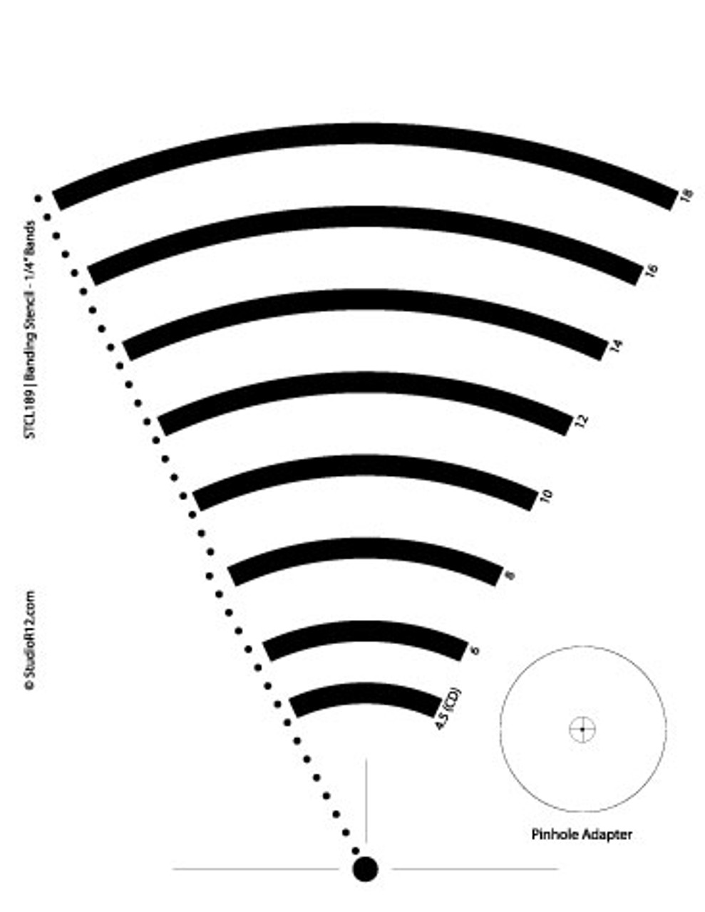 Banding Stencil A - 1/4"