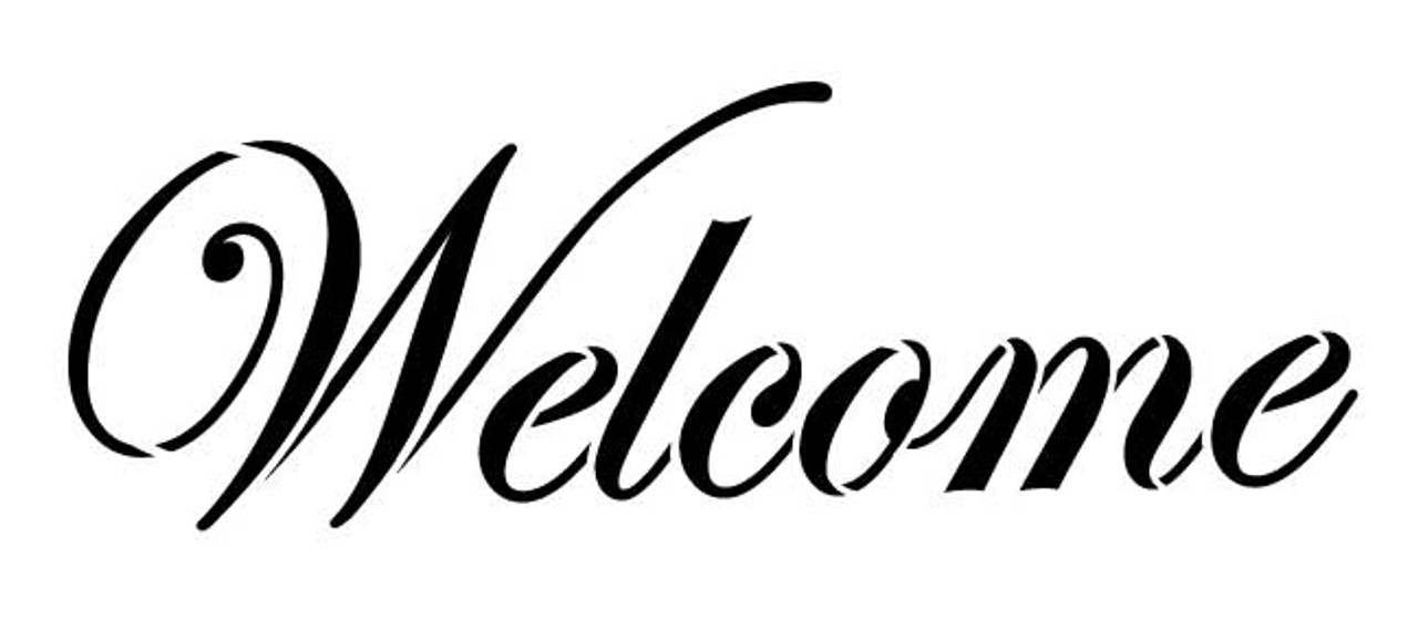 Welcome - Word Stencil - 9" x 4" - STCL310_1