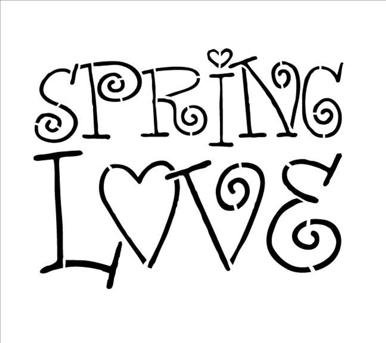 Word Stencil - Spring Love
