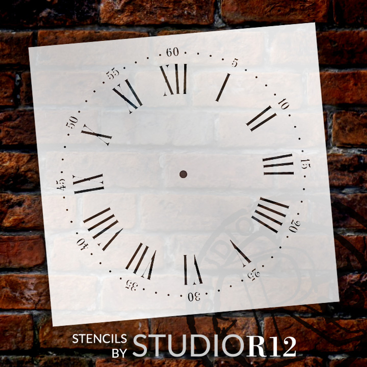 Nantucket Clock Stencil - 9 inch Clock