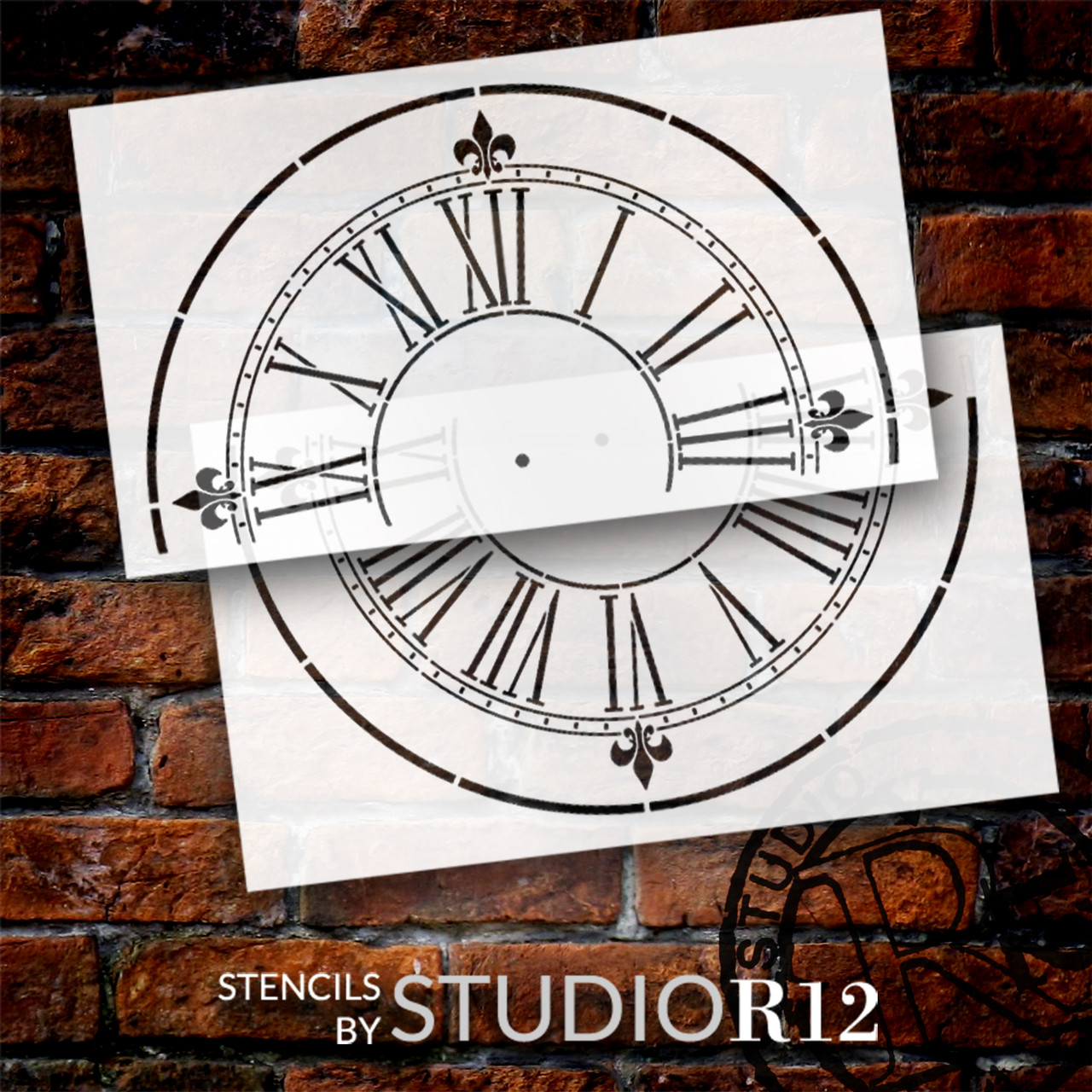 Victoria Station Clock Stencil - 24 inch Clock