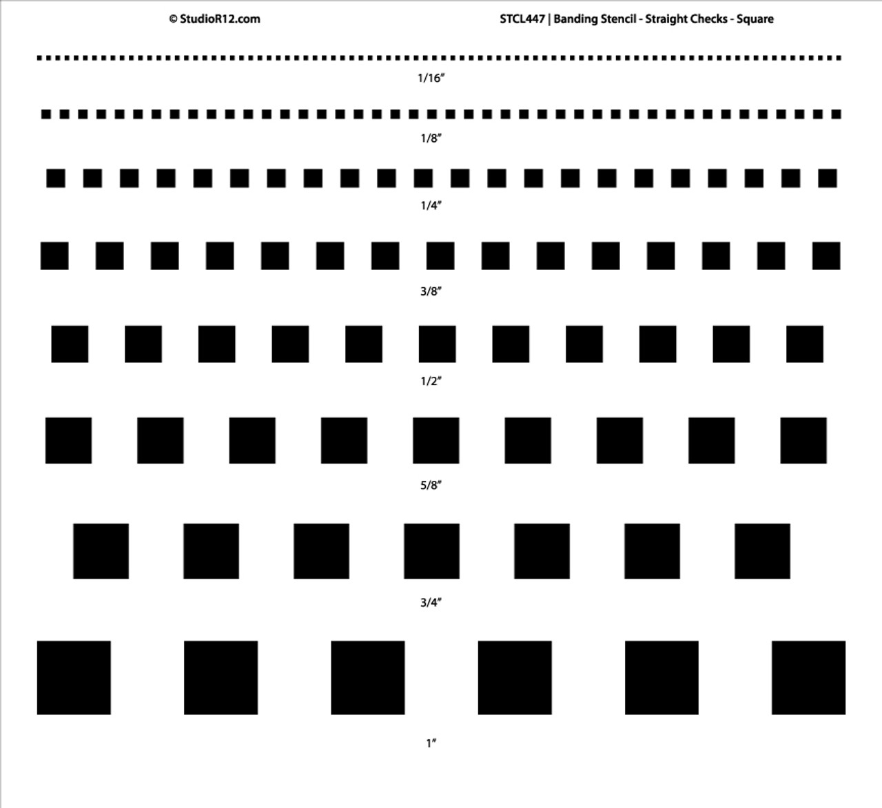 Banding Stencil - Straight Checks - Square
