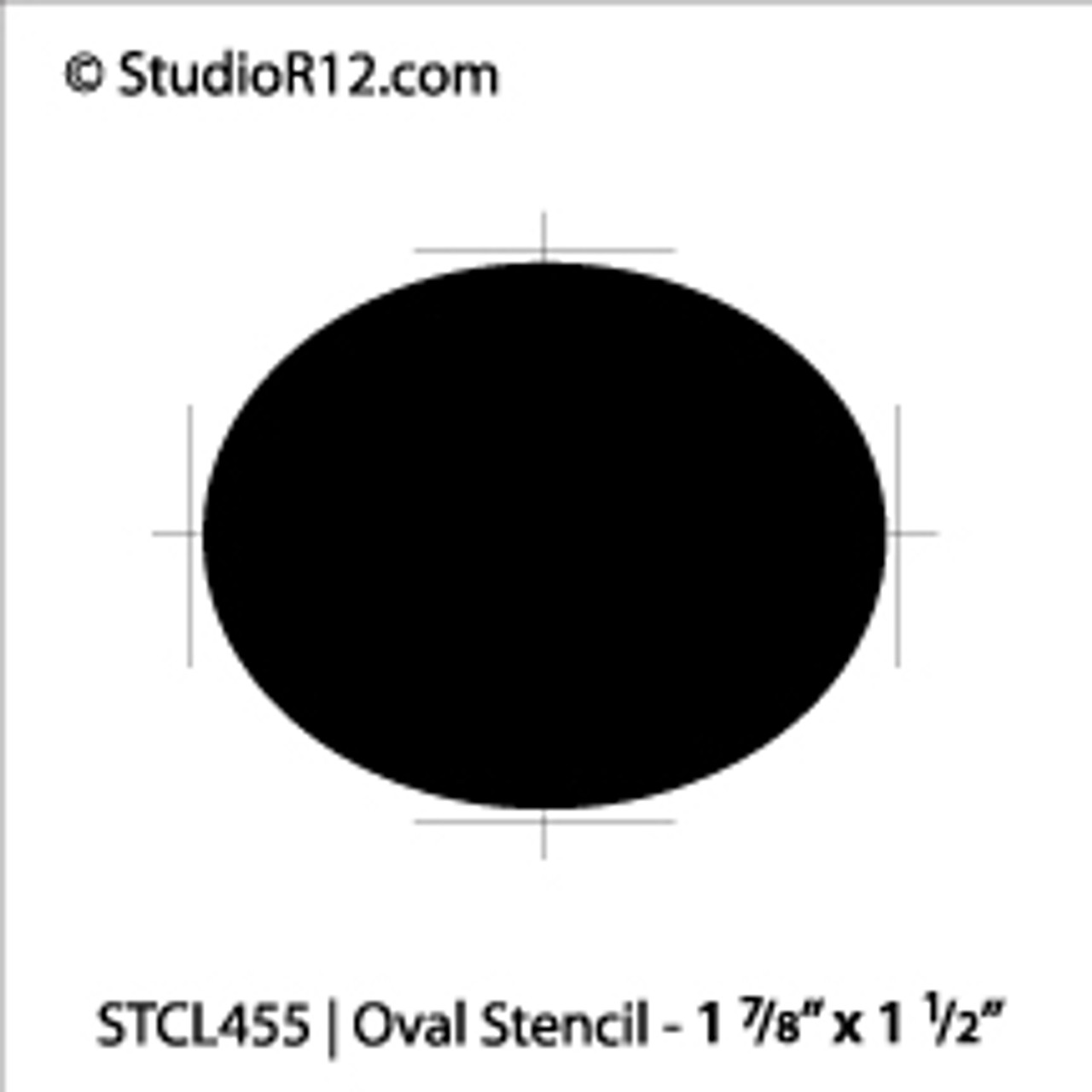 Oval Stencil - 1 7/8" x 1 1/2"