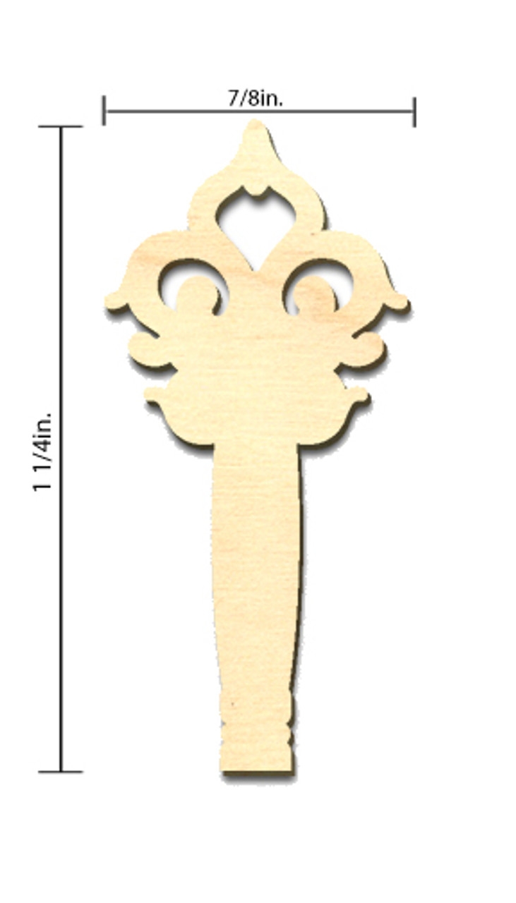 Versailles Key - Head Only Embellishment - 1 1/4in.