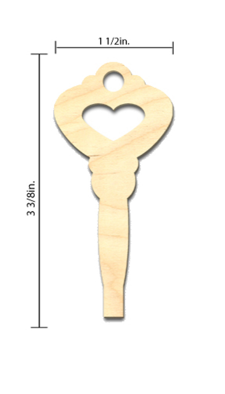 Unlock My Heart Key - Head Only Embellishment - 3 3/8in.