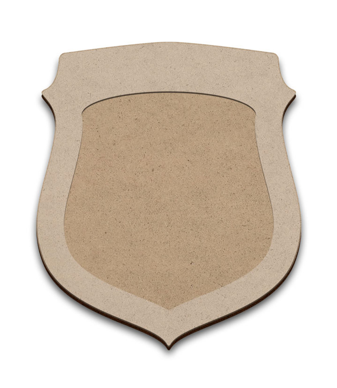 Wood Plaque with Overlay - Shield - Medium -9 3/4" x 11 1/4"