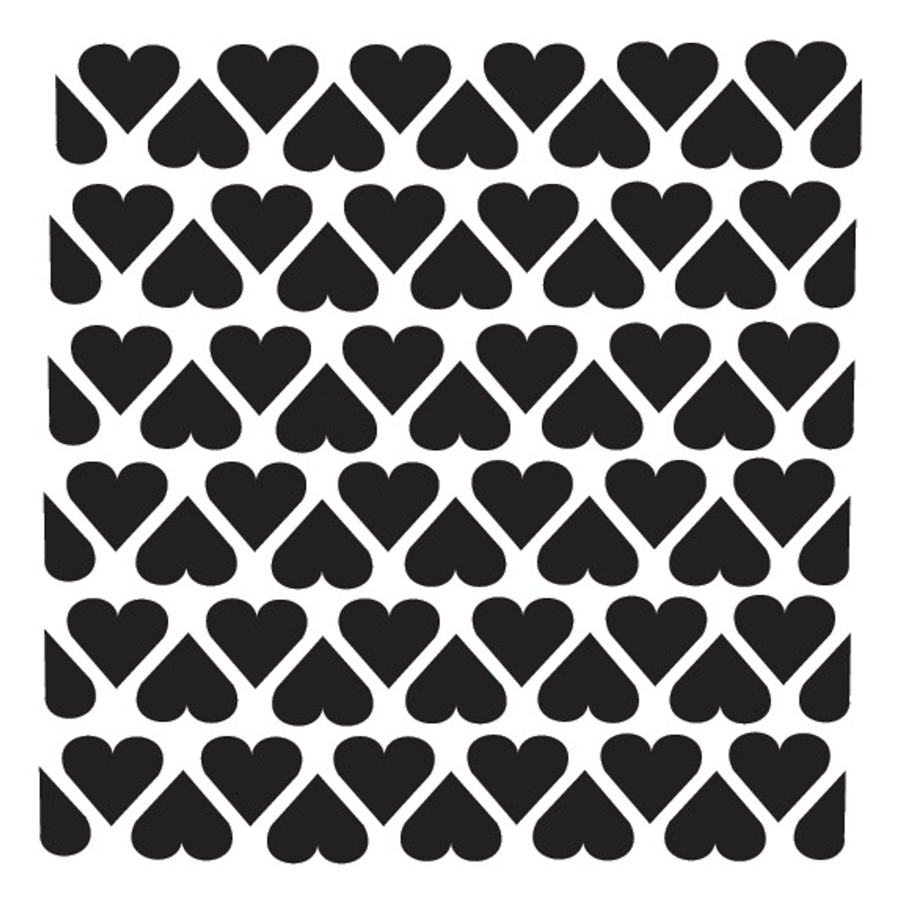 Heart Tile - Pattern Stencil - 16" x 16"