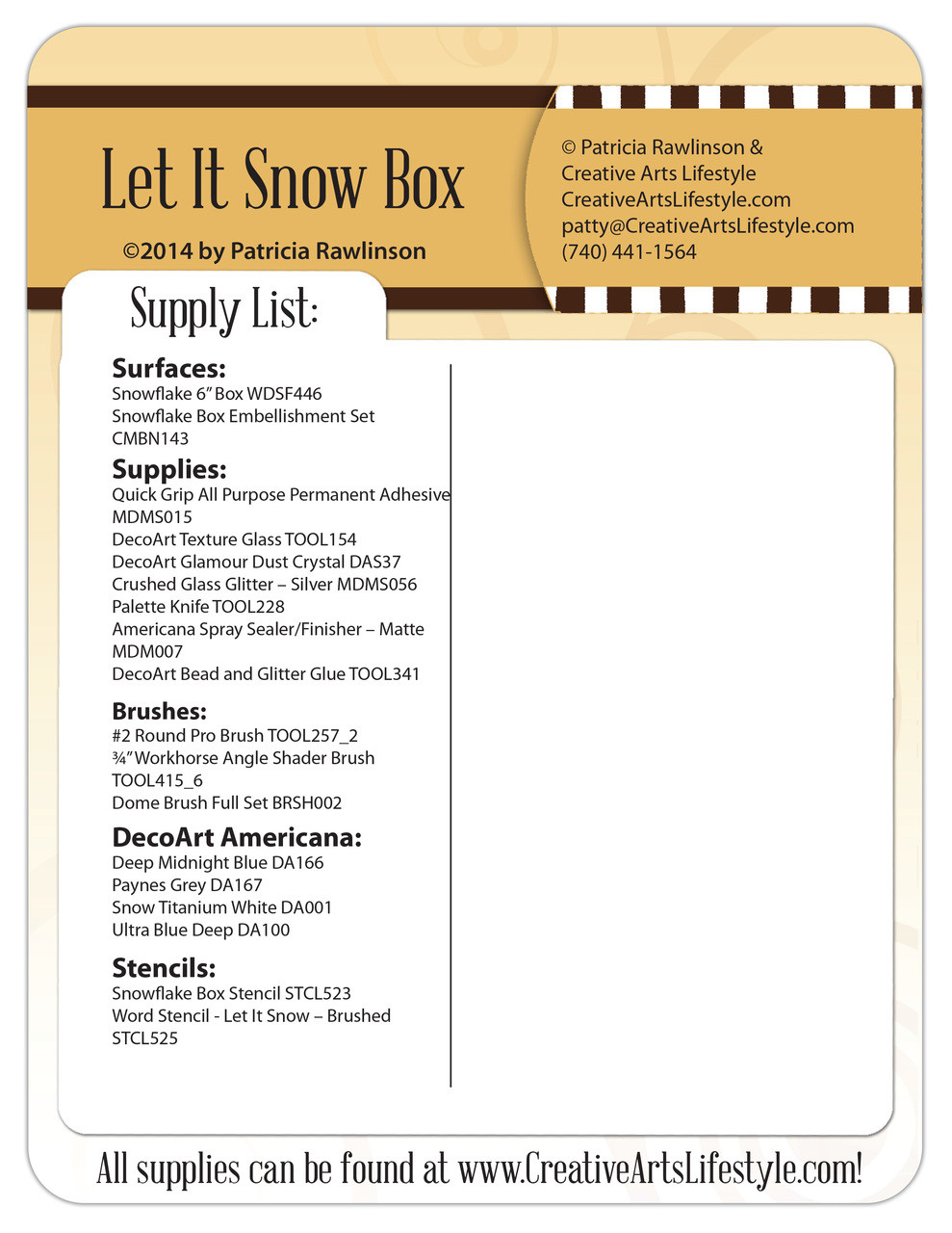 Let it Snow Box Pattern Packet - Patricia Rawlinson