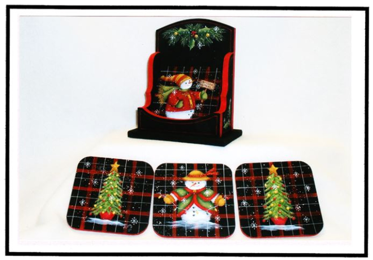 Snowy Christmas Coasters - E-Packet - Mary Jo Gross